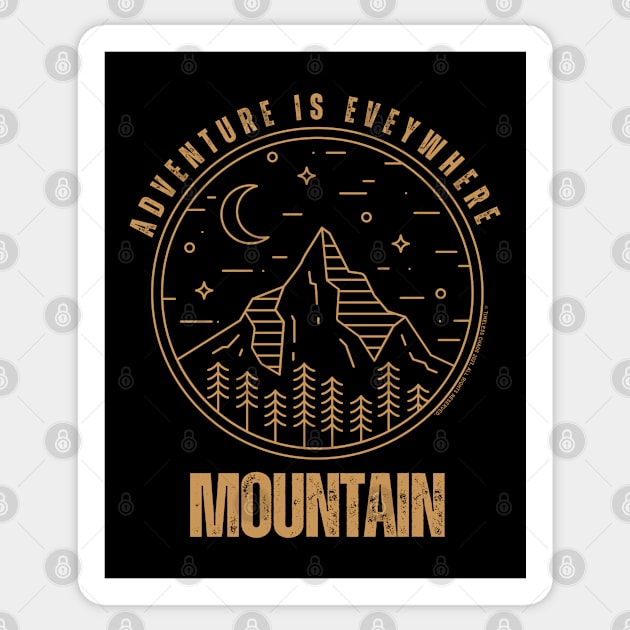 Adventure Is Everywhere - Mountain Sticker by Timeless Chaos